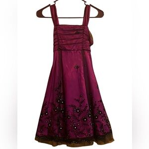 Rare Editions Fancy Dress Wine and Black 12